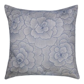 Linen & More Rosanna Kussen geborduurd blauw 45x45cm