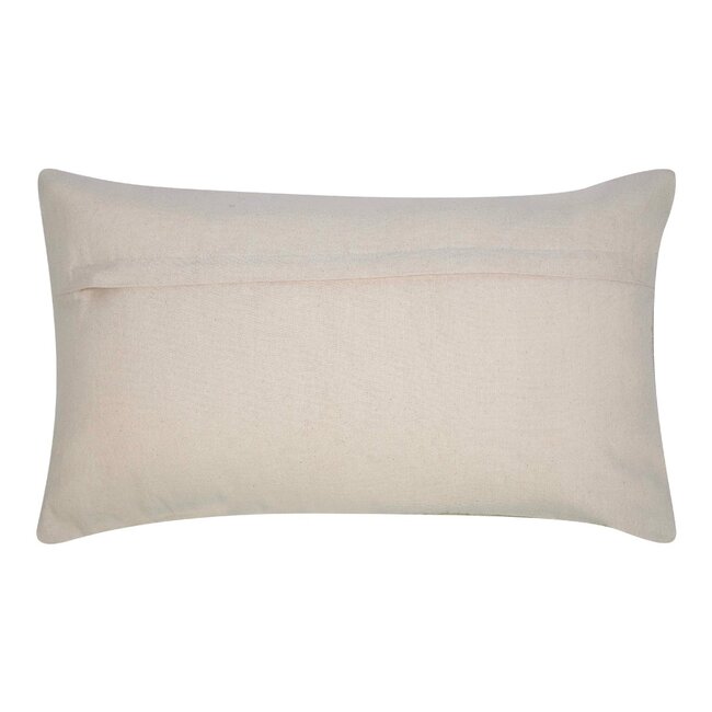 Linen & More Rosanna Kussen geborduurd licht groen 30x50cm