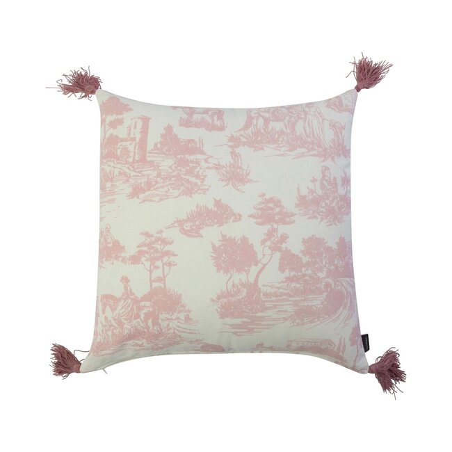 Linen & More Adele Kussen roze 45x45cm