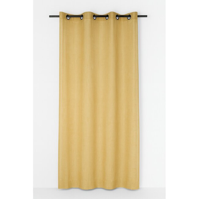 Linen & More Edera gordijn oker 8 rings 135 x 260 cm