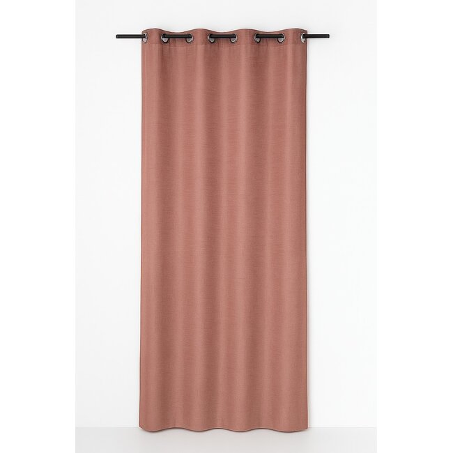 Linen & More Edera gordijn terracotta 8 rings 135 x 260 cm