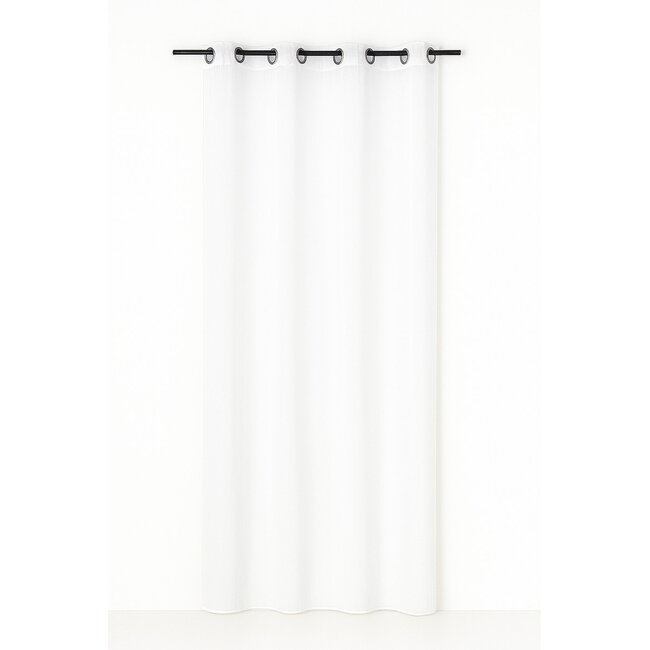 Linen & More Monna gordijn wit 8 rings 135 x 260 cm