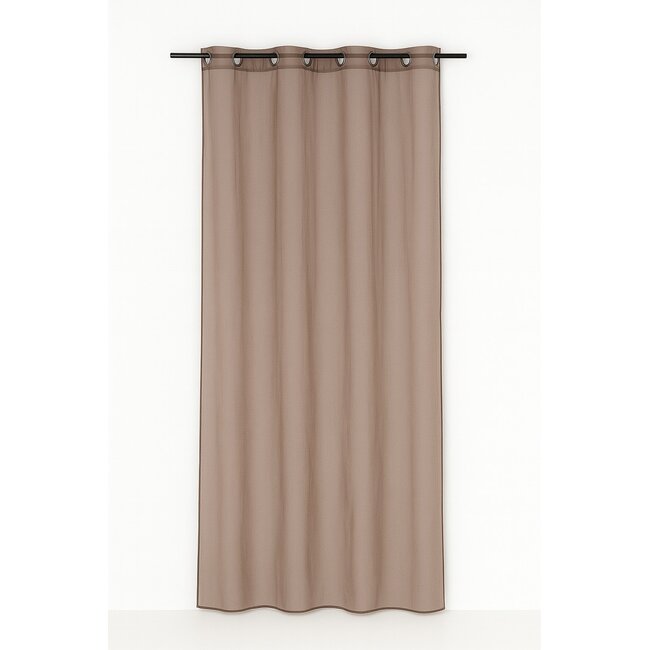 Linen & More Monna gordijn taupe 8 rings 135 x 260 cm