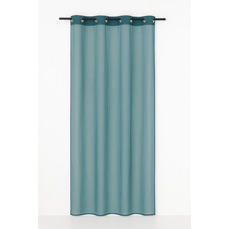 Linen & More Monna gordijn petrol 8 rings 135 x 260 cm