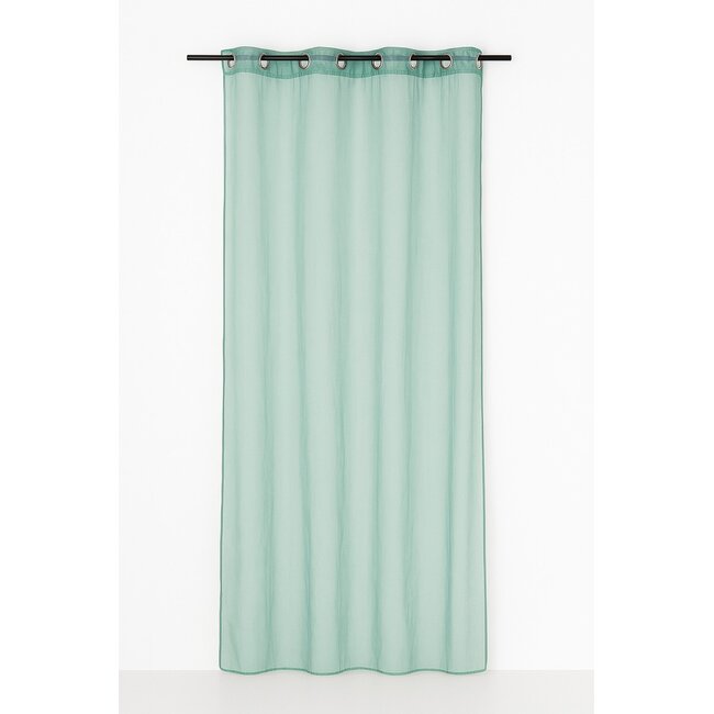 Linen & More Monna gordijn mint 8 rings 135 x 260 cm