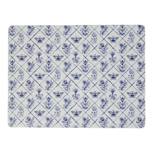 Mars & More Placemats Delfts blauw 30x40cm  set van 4
