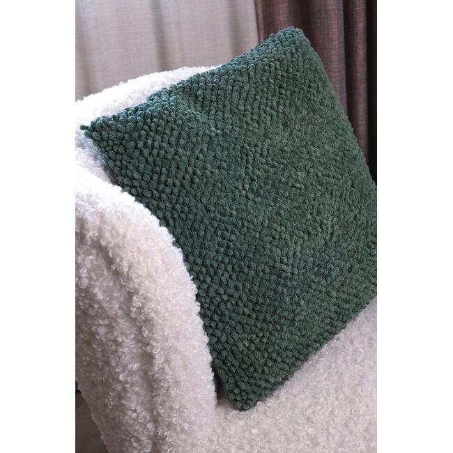 Linen & More Dots sierkussen groen 45x45cm