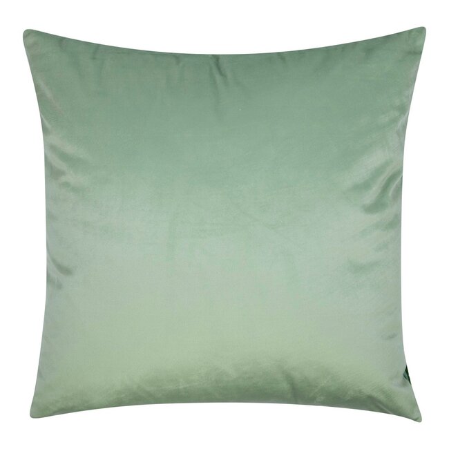 Mars & More Livorno Kussen velvet geborduurd groen 45x45cm