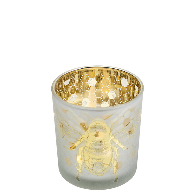 Mars & More windlicht  bij goud small 8cm