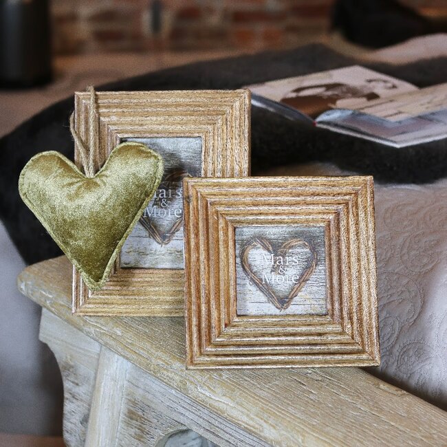 Mars & More mango houten fotolijst vierkant 19x19cm