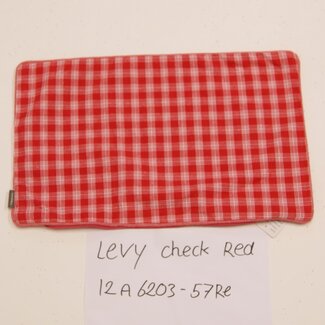 Linen & More Cushion levy check 30x50 red