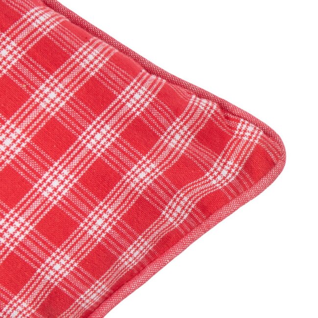 Linen & More Cushion levy check 30x50 red