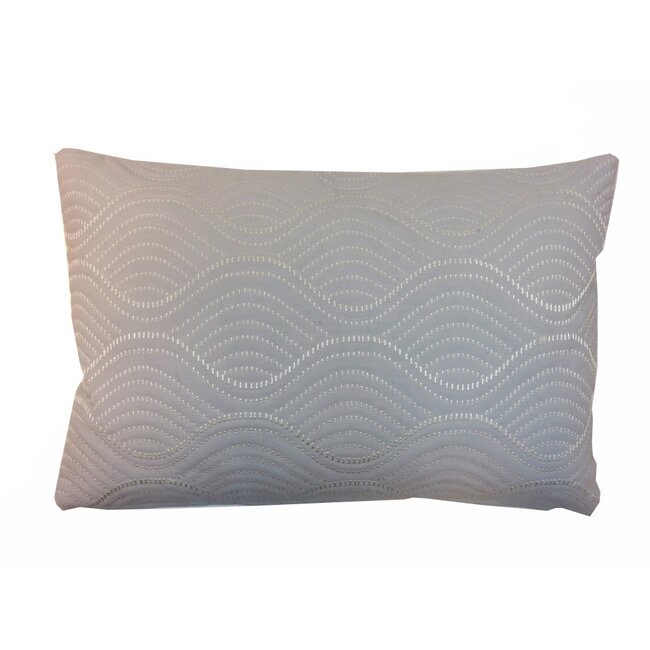 Linen & More Burton Stitch kussen grijs 40x60cm