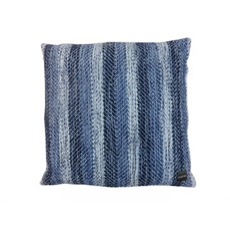 Linen & More Multi Weave kussen blauw 60x60cm