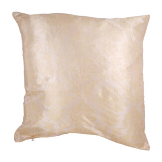 Linen & More Cushion Tafeta damask 45x45 ivoor