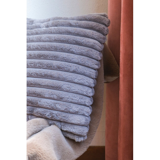 Linen & More Montreal kussen grijs 45x45cm