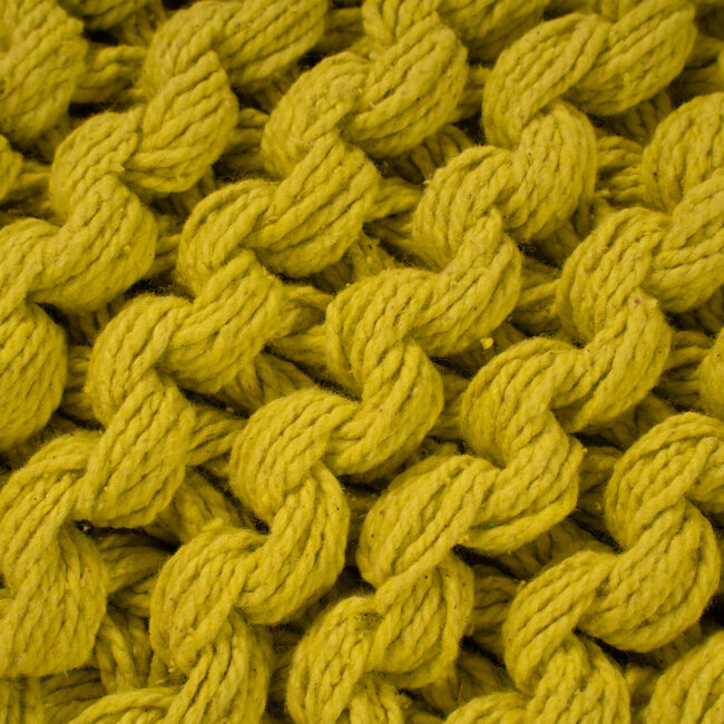 Linen & More Karson Rope kussen geel 30x50cm