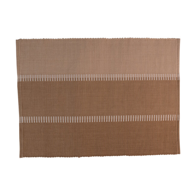 Linen & More Placemat rib sand combinatie