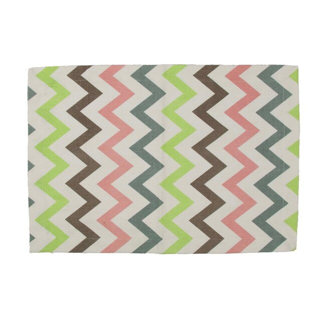 Linen & More Placemat Multi Zigzag  Multi 35x50