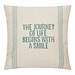 Linen & More Journey of Life green Cushion 45 cm x 45 cm