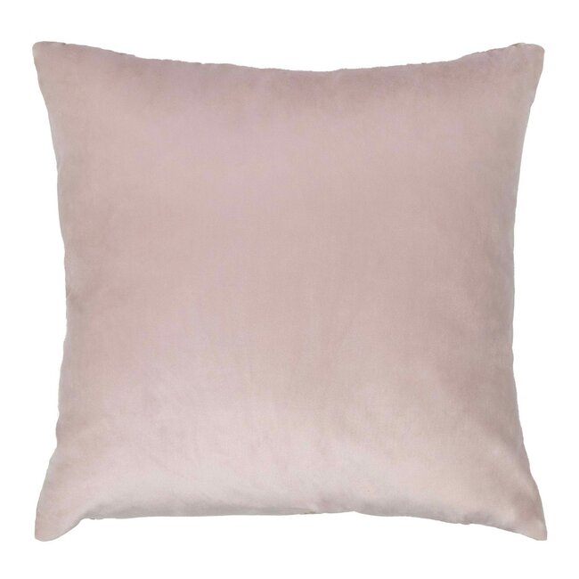 Linen & More Cushion velvet soft pink print leaf gold 45 x 45 cm