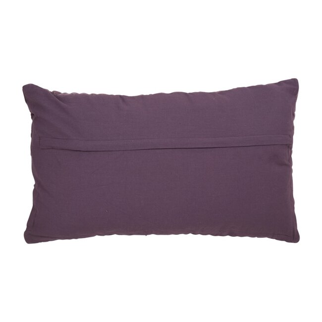 Linen & More Zigzag Velvet kussen paars 30x50cm
