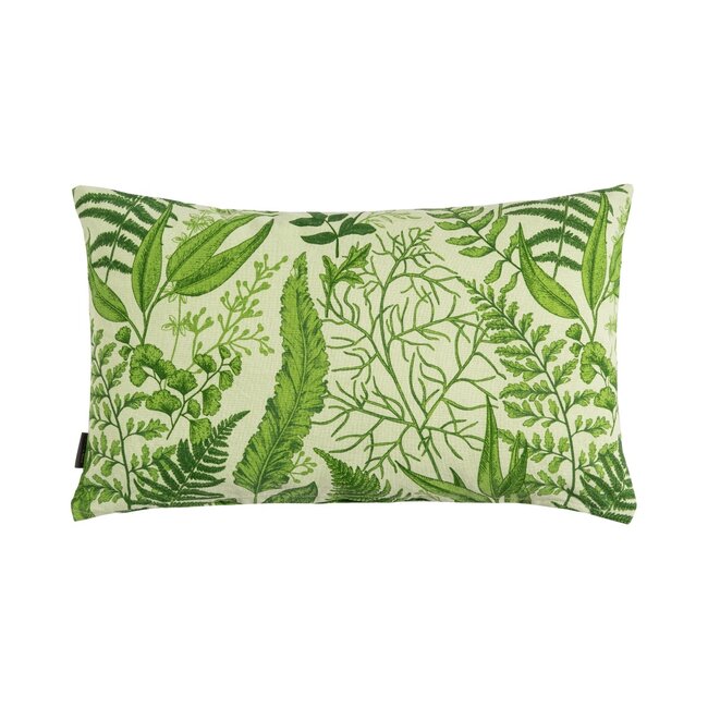 Linen & More Fern Print kussen groen 30x50cm