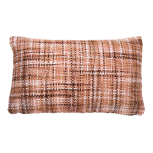 Linen & More Yara kussen roze bruin 30x50cm