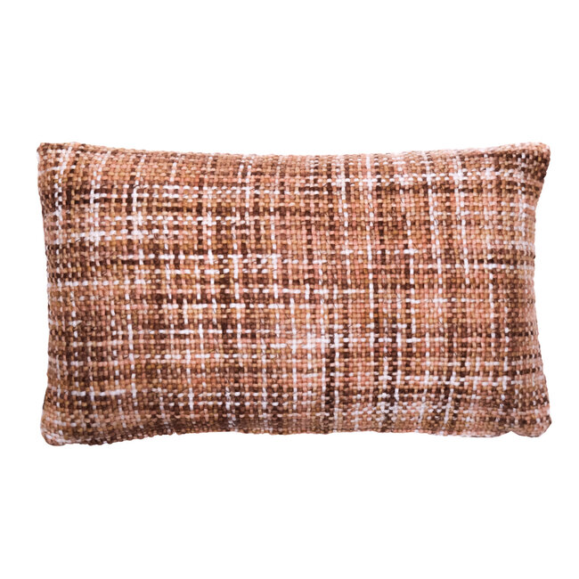 Linen & More Yara kussen roze bruin 30x50cm