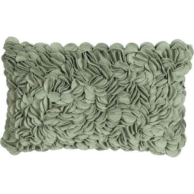 Linen & More Bed Of Roses kussen groen 30x50cm