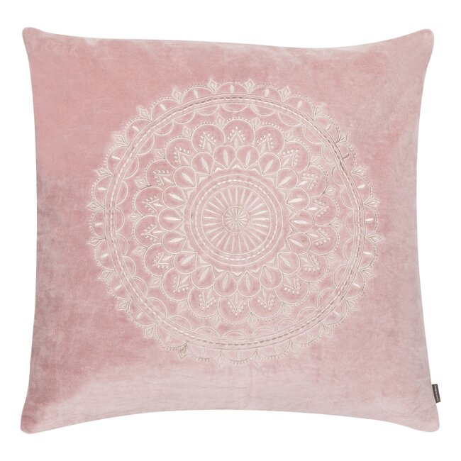 Linen & More Preston Velvet kussen roze 60x60cm