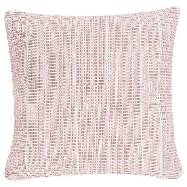 Linen & More Vertical Stripe kussen rood 60x60cm