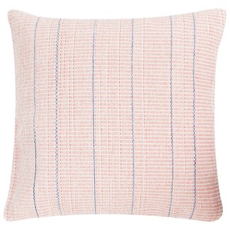 Linen & More Vertical Stripe kussen oranje blauw 60x60cm