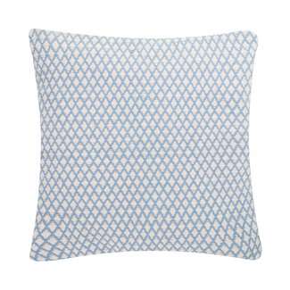 Linen & More Diamond Weave kussen blauw 60x60cm