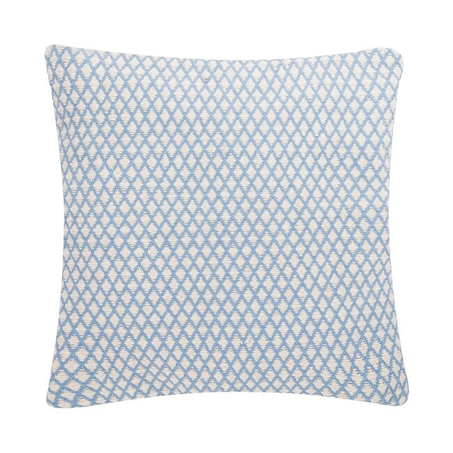 Linen & More Diamond Weave kussen blauw 60x60cm