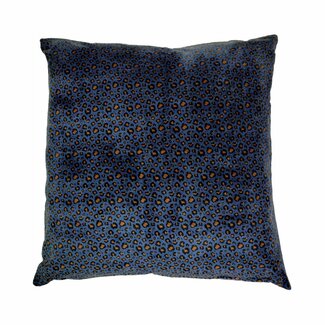 Linen & More Leopard kussen blauw 60x60cm