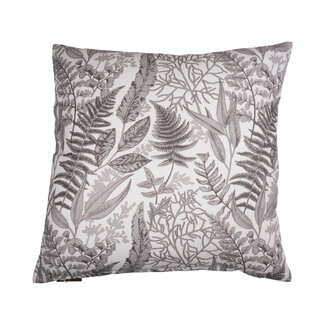 Linen & More Fern Print kussen gebroken wit 60x60cm
