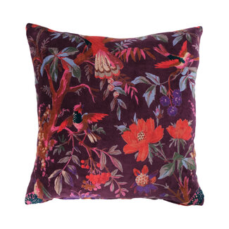 Linen & More Paradise kussen donker berry 60x60cm