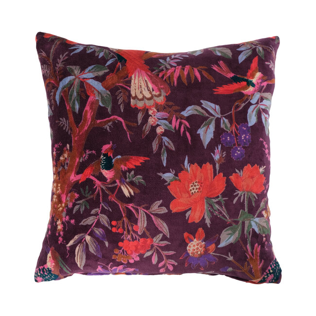 Linen & More Paradise kussen donker berry 60x60cm