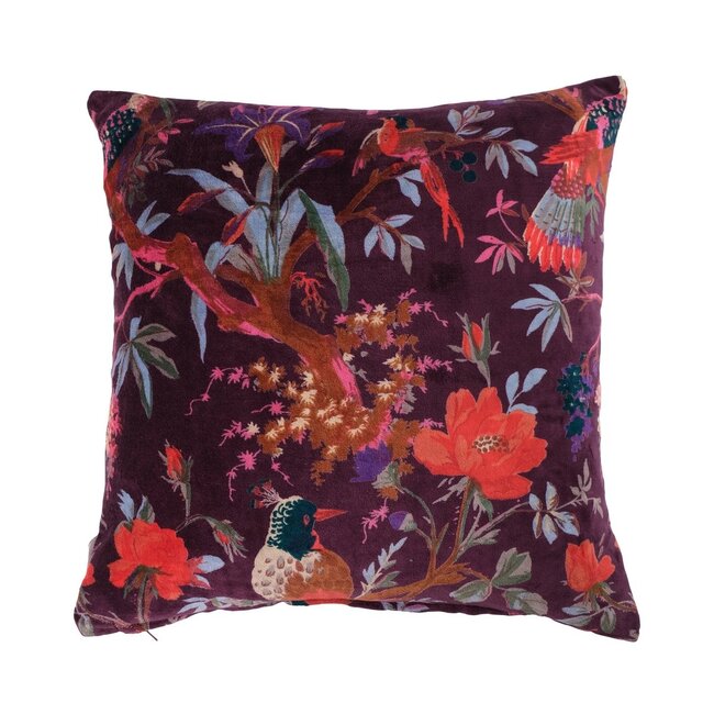 Linen & More Paradise kussen donker berry 60x60cm