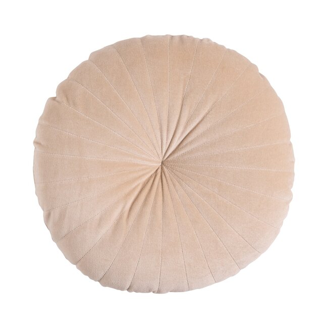 Linen & More Daisy kussen beige dia40x10cm