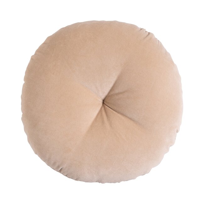 Linen & More Daisy kussen beige dia40x10cm