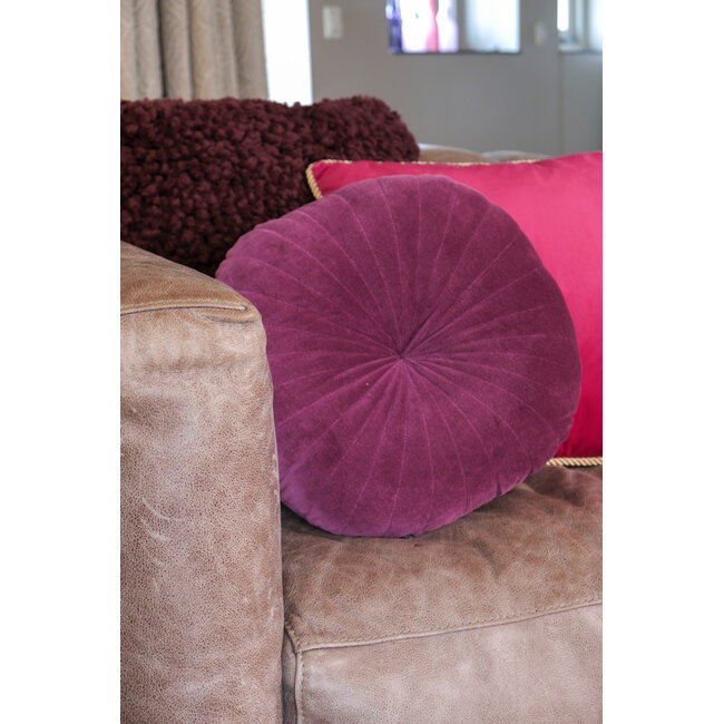 Linen & More Daisy kussen magenta dia40cm