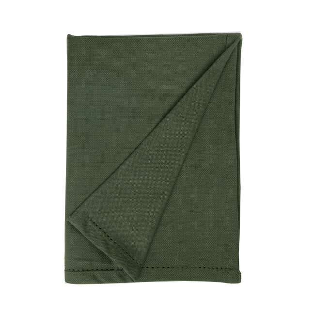 Linen & More Indi theedoek army groen 50x70cm (set of 3)