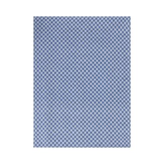 Linen & More Dutch Check theedoek blauw 50x70cm (set of 3)