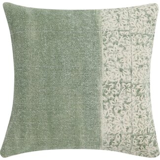 Linen & More Half kussen groen 45x45cmy
