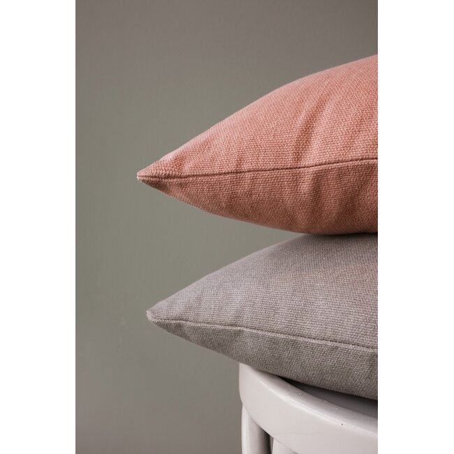 Linen & More Solid Canvas kussen taupe 45x45cm