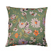 2Lif Valerie outdoor flower print d.green cushion 45 x 45 cm
