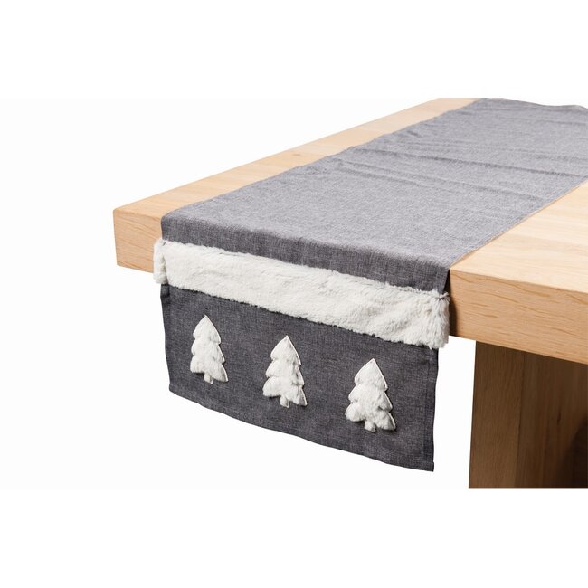 2Lif Finn Tafelloper grijs 40x150cm
