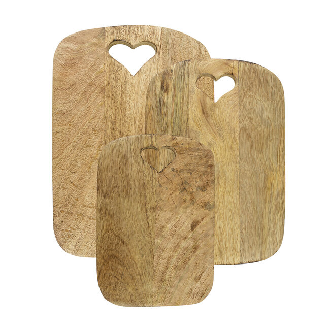 Mars & More snijplank hart mango hout 35cm